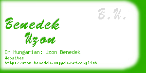 benedek uzon business card